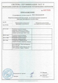 2011.11.23 Гусь-Хрустальный - Приложение к сертификату Устройства поворотно-откидные, поворотные, откидные. ГОСТ 30777-2012